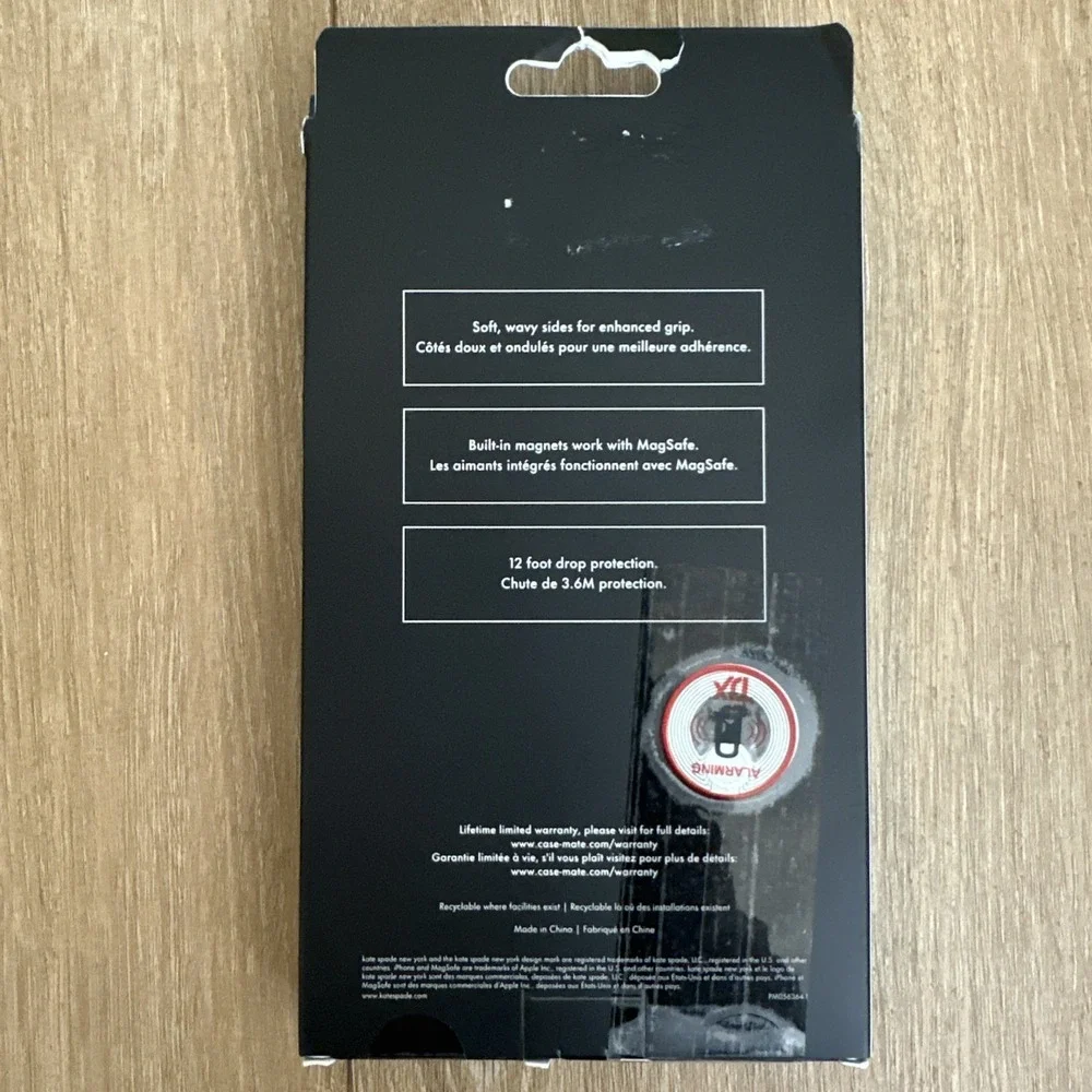 KATE SPADE Burgundy Wavy Mirrored iPhone 16‎ PRO MAX Case Brand NEW